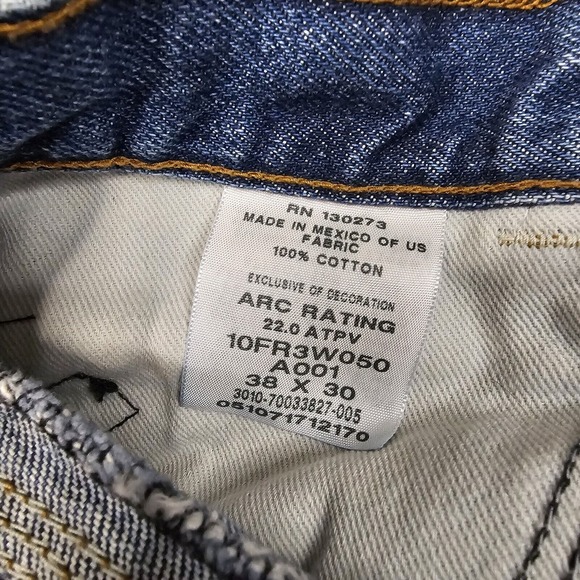 Wrangler Riggs FR Jeans Mens 38x30 Workwear Cowboy Bootcut Western Biker - Picture 5 of 16